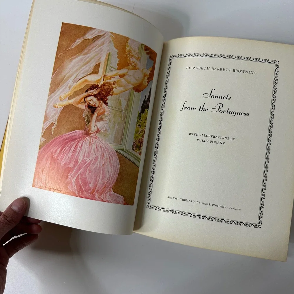 Sonnets from the Portuguese 1950‎ Hardcover Book Browning Pogany Litho Vintage